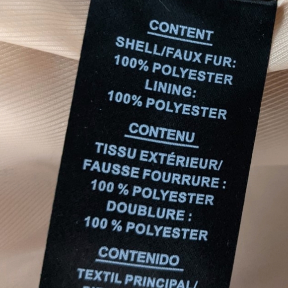 🆕 Kensie reversible fauxfur teddy coat Large nude - Picture 5 of 9